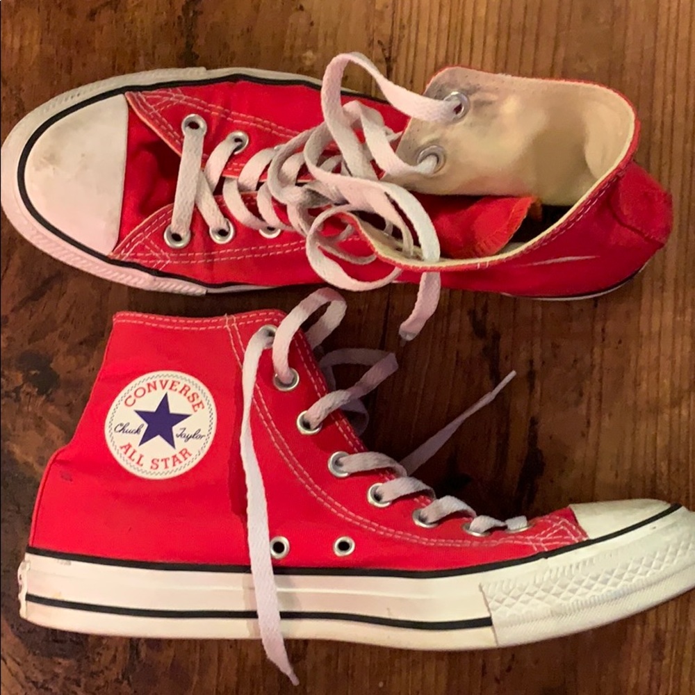 Red Converse Hightops